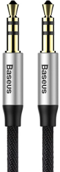 baseus yiven audio cable 35 male audio m30 1m silver black photo