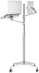 4smarts mobile floor stand ergofix h17 for smartphones tablets and laptops silver photo