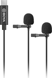 boya by m3d dual mic lavalier microphone for usb type c devices photo