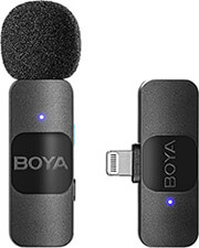 boya by v1 wireless lavalier microphone for iphone ipad mini lapel lightning connection photo