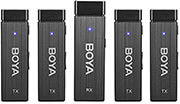 boya by w4 ultracompact 24ghz four channel wireless microphone system 4 person vlog photo