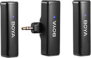 boya link mobile wireless mic for android usb c iphone ios and 35 trs laptop 2 person vlog photo
