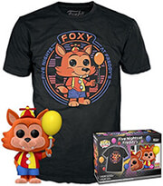 fpteeadult five nights at freddys security breach balloon foxyflockedvinyl figure t shirt l photo