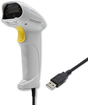 qoltec laser scanner 1d usb white photo qoltec laser scanner 1d usb white photo