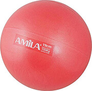 mpala gymnastikis amila pilates ball 19cm kokkini bulk photo