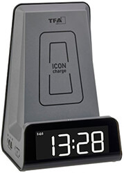 tfa 60203310 icon charge alarm clock with charger photo