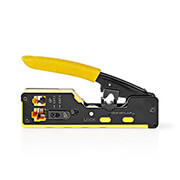 nedis ccgg89510bk crimp pliers cutting plier stripping rubber steel black yellow photo