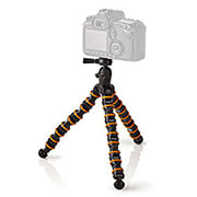 nedis gpod3210bk mini tripod max 25 kg 300 cm flexible black orange photo