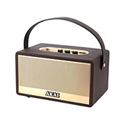 akai m7 storm kafe retro forito ixeio bluetooth me usb aux in tws fm kai tilexeiristirio 60w rms photo