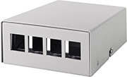 logilink np0092 consolidation 4 port desk wall dinrail mount grey photo
