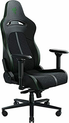 razer enki gaming chair black green built in lumbar arch memory foam pu leather adjustable recline photo