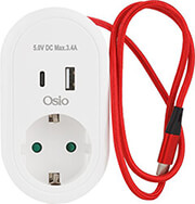 osio ops 3001 leyko monoprizo me kalodio type c kai 2usb type a type c 3680w photo