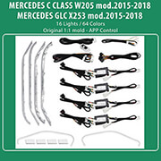 diq ambient mercedes c class w205 glc x253 mod15 18 diq ambient light for mercedes cglc 16 lights photo