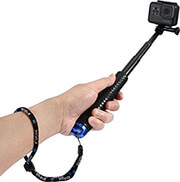 puluz selfie stick for sports cameras black photo