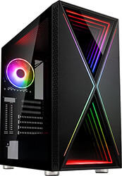 case kolink void x argb midi tower black tempered glass pc case