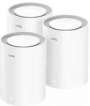 cudy m3000 mesh wi fi6 ax3000 white 3 pack photo