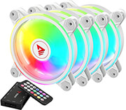 savio fan 01 set of argb white fans with controller and remote control photo
