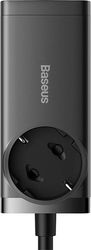 baseus gan3 pro 65w wall charger powerstrip 2xusb 2x type c cable black photo