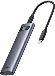 baseus flyjoy series m2 nvme ssd enclosure m2 sata grey b00760600811 00 photo