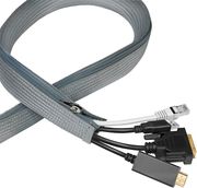 logilink kab0071 cable flexwrap with zipper 30mm 1m grey photo