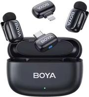 boya mini iphone lightning type c 24ghz 2mic wireless microphone with charging box photo