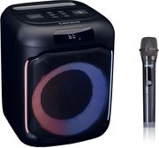 lenco pa 101bk party speaker 100w me bluetooth asyrmato mikrofono kai fotismo led photo