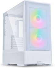 lian li lancool 207 white atx pc case 4 fans 2 x front 140 argb pwm 2 bottom 120 pwm reverse photo