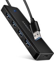 axagon hue c1a 4x usb32 gen 1 travel hub usb c power in w 20cm type a cable photo