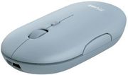 trust puck wireless rechargable mouse blue photo