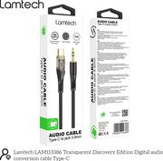 lamtech audio cable type c to 35mm jack black 1m lam113386 photo