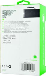 lamtech notebook adapter 90w dell 19v474a 55x25mm lam250070 photo