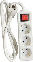 lamtech power strip with switch 3 outlets white 15m lam023688 photo