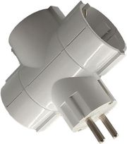 lamtech power socket splitter with 3 schuko outlets white lam023770 photo