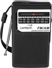 lamtech pocket radio with earphones jack black lam112556 photo