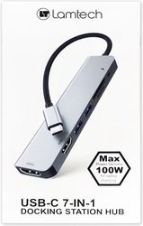 lamtech 7 in 1 usb c docking station hub pd100w lam114338 photo