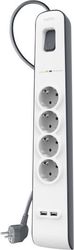 belkin bsv401vf2m surge protector white 4 ac outlets 2m photo