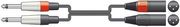 26j 2xm075 kalodio ixoy 2 x xlr male 2 x 63mm mono jack 075m temaxio photo