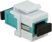 logilink keystone coupler fiber sc simplex mulitmode aqua white photo