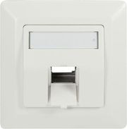 logilink keystone faceplate 45 for 1 module pure white photo