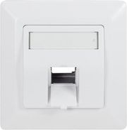 logilink keystone faceplate 45 for 1 module signal white photo