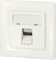 logilink keystone faceplate for 1 module german type pure white photo