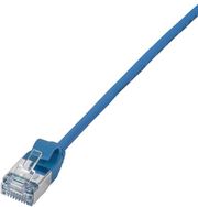 logilink patch cable cat6a tpe slimline blue 03m photo