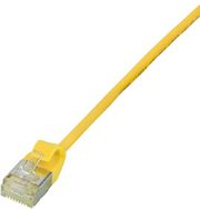 logilink patch cable cat6a tpe slimline yellow 15m photo