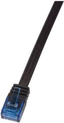 logilink patch cable flat cat5e u utp black 05m photo