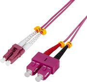logilink fiber patch cord om4 lc sc 05m duplex photo