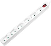 logilink outlet strip 6 euro sockets w switch white photo