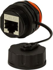 logilink outdoor cat6a bulkhead coupler 2 x rj45 ip68 short type photo