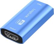 logilink hdmi repeater 20m 8k 60hz hdcp 23 alu blue photo