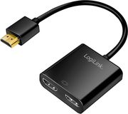 logilink hdmi splitter 1x2 port 4k 60 hz edid hdcp hdr cec ir downscaler 013 m photo