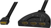 logilink hdmi switch 3 port bidirect 1x3 3x1 4k 30 hz cec pigtail photo